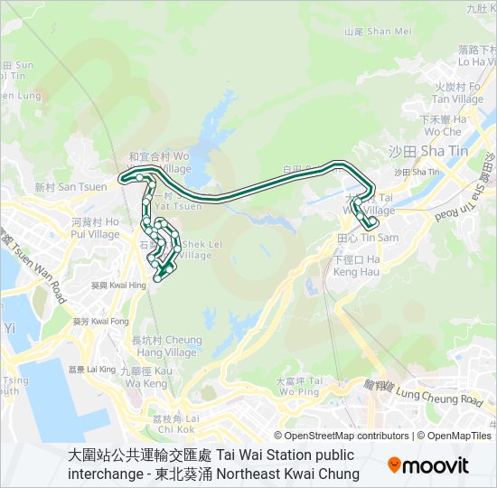 巴士403X的線路圖