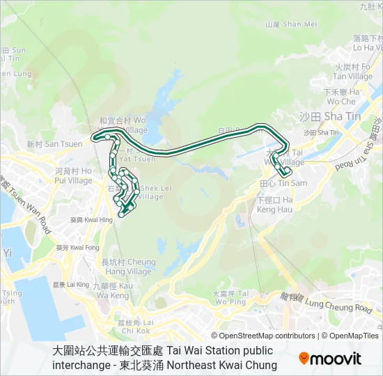 巴士403X的線路圖