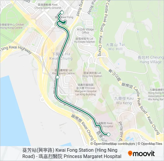 407A Bus Line Map