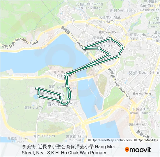 409K Bus Line Map
