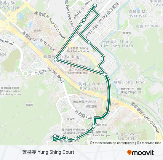 501A Bus Line Map