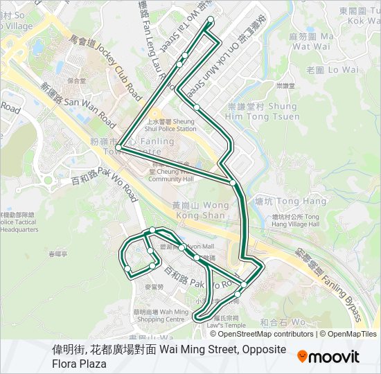 巴士501K的線路圖