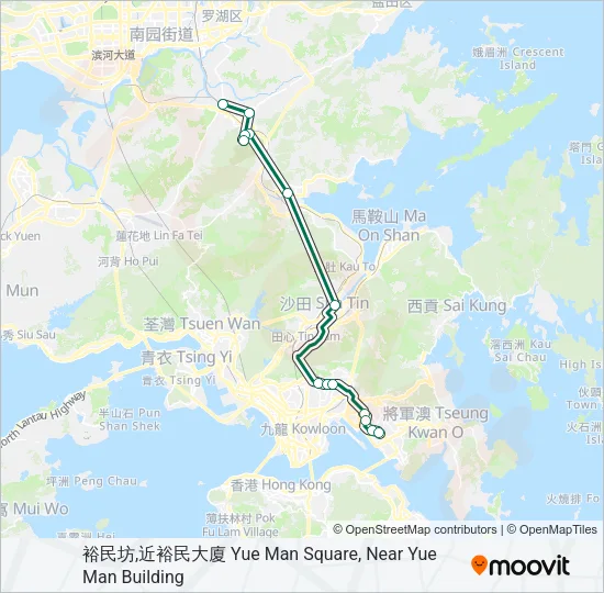 501S Bus Line Map