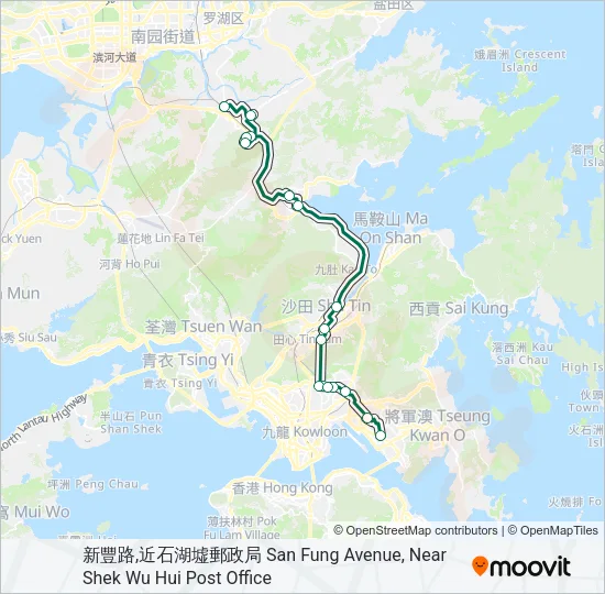 501S Bus Line Map