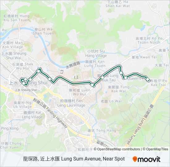 巴士503K的線路圖