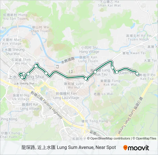 503K Bus Line Map