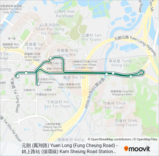 巴士601C的線路圖