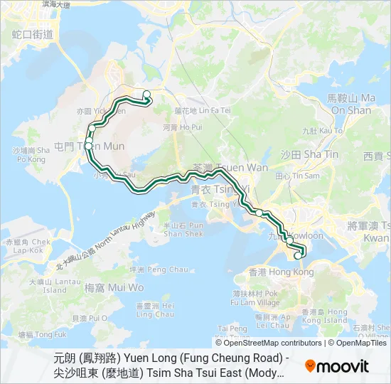 606S Bus Line Map
