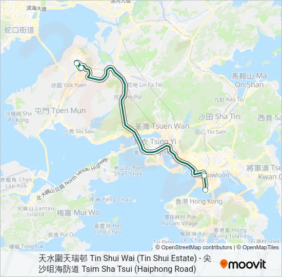 巴士610S的線路圖