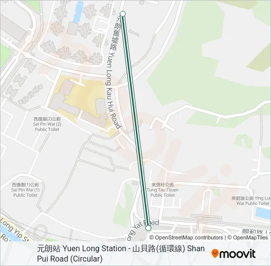 611A Bus Line Map