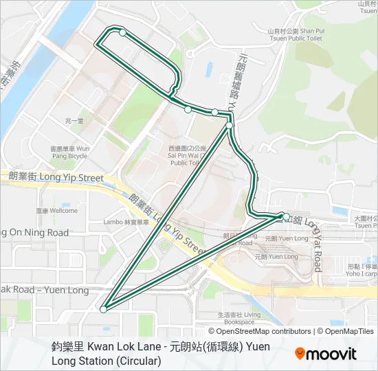 611B Bus Line Map