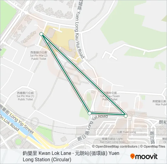 611B Bus Line Map