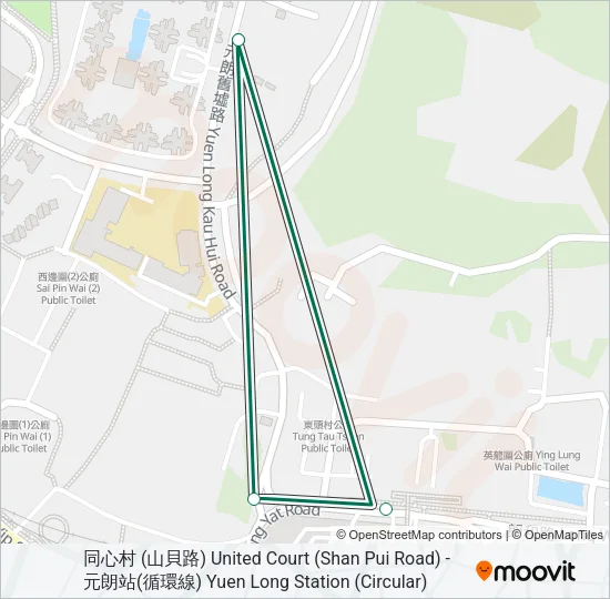 611S Bus Line Map