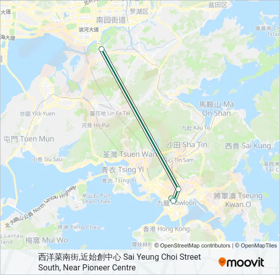 616S Bus Line Map