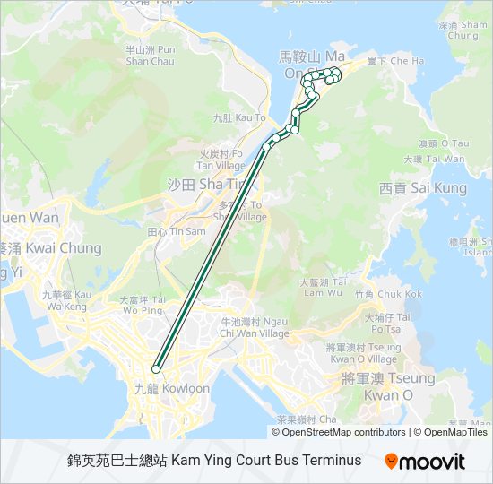 巴士805S的線路圖