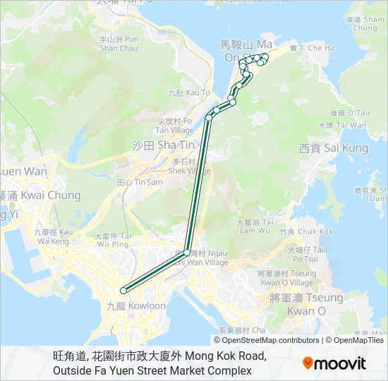 805S Bus Line Map