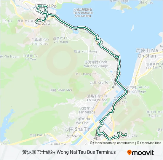 806A Bus Line Map