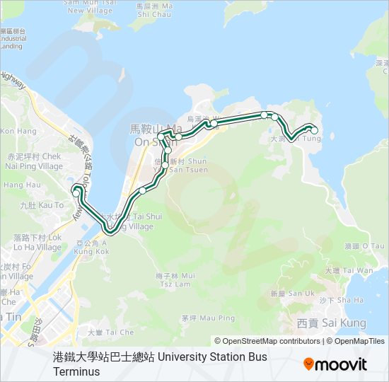 巴士807K的線路圖
