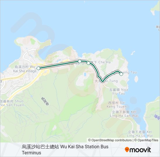 巴士807K的線路圖