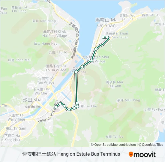 808P Bus Line Map
