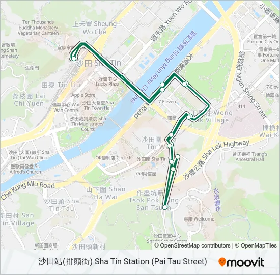 809K Bus Line Map