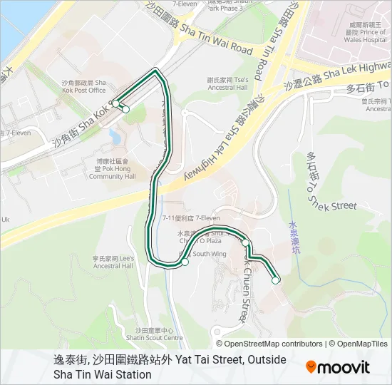 812A Bus Line Map