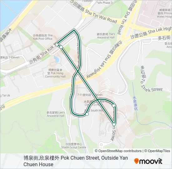 812A Bus Line Map