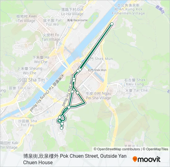 813A Bus Line Map