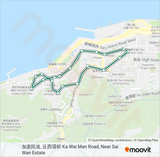 13 Bus Line Map