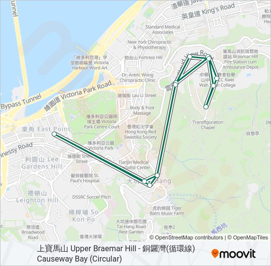 巴士25的線路圖