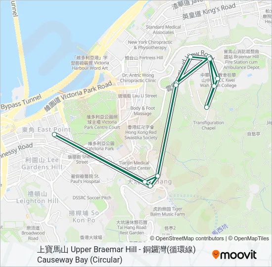 25 Bus Line Map