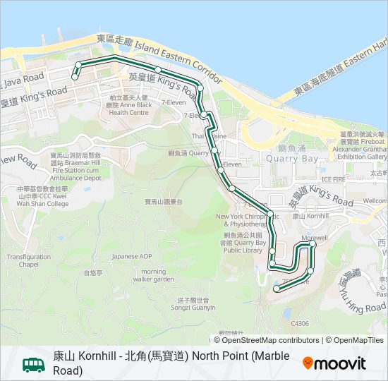 33 bus Line Map