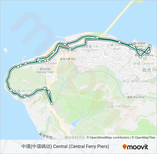 54 Bus Line Map