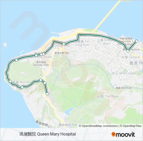 54 Bus Line Map