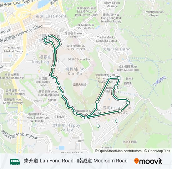 14M bus Line Map