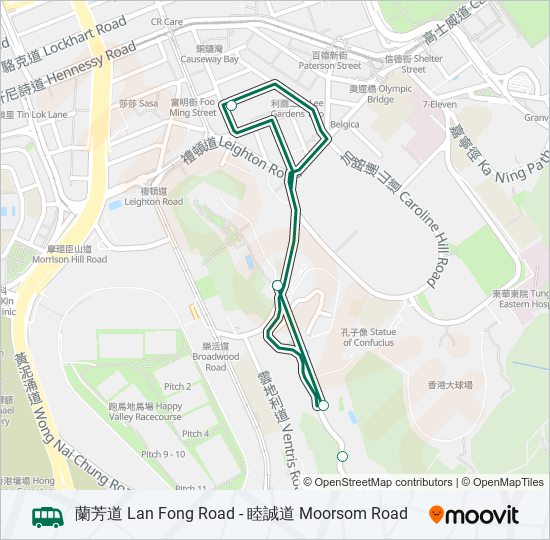 14M bus Line Map