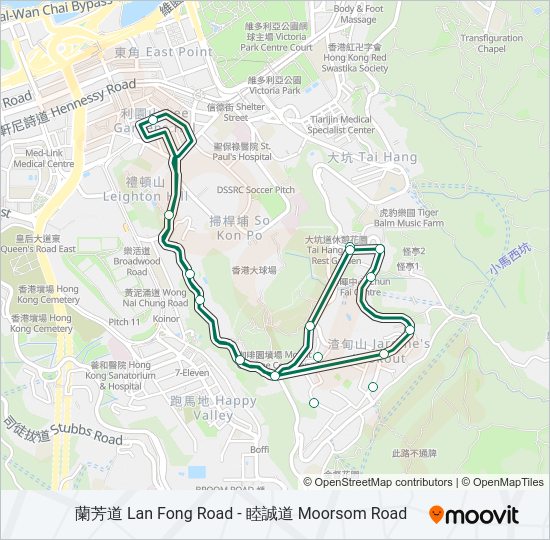 14M Bus Line Map