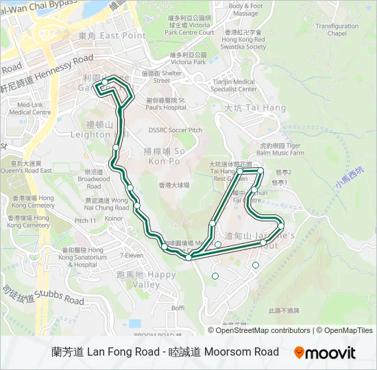 14M Bus Line Map
