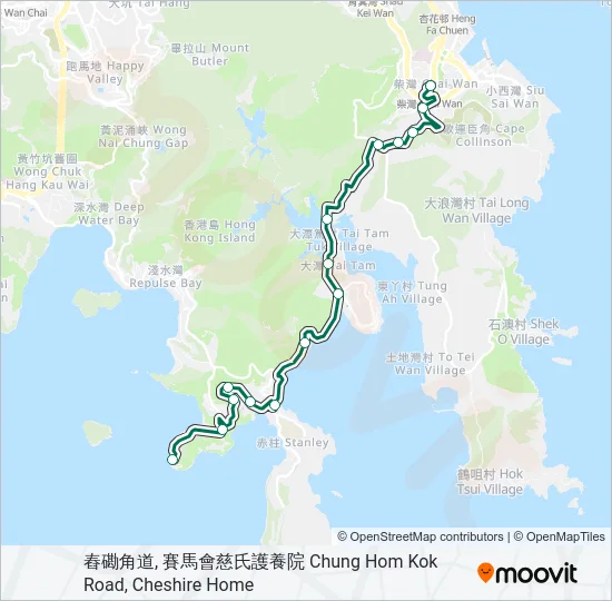 16A Bus Line Map