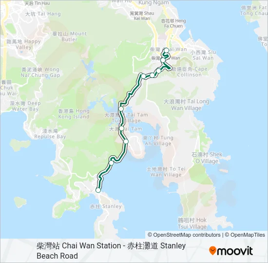 16X Bus Line Map