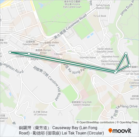 21A Bus Line Map