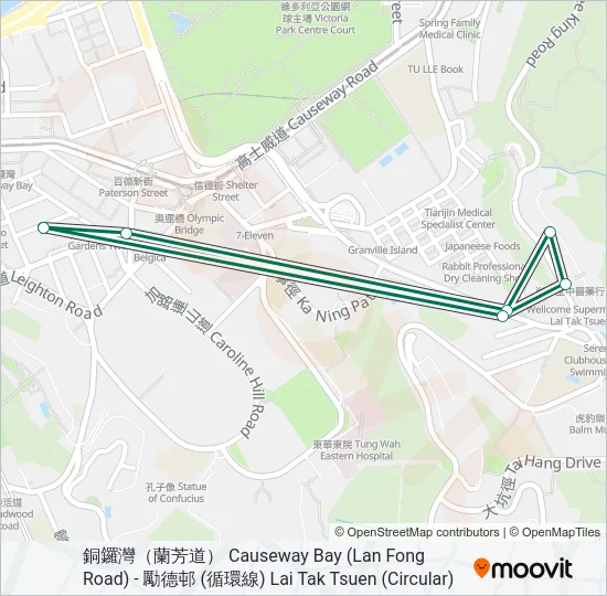 21A Bus Line Map