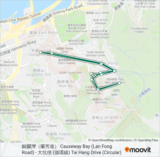 21M Bus Line Map