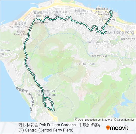 22S Bus Line Map
