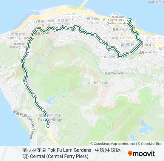 22S Bus Line Map