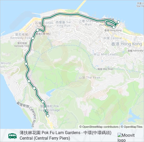 22X bus Line Map