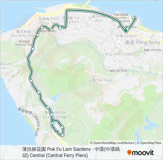 22X Bus Line Map