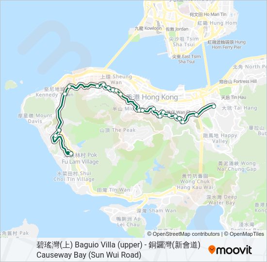 28S Bus Line Map