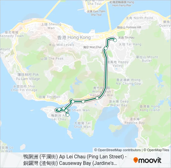 36X Bus Line Map