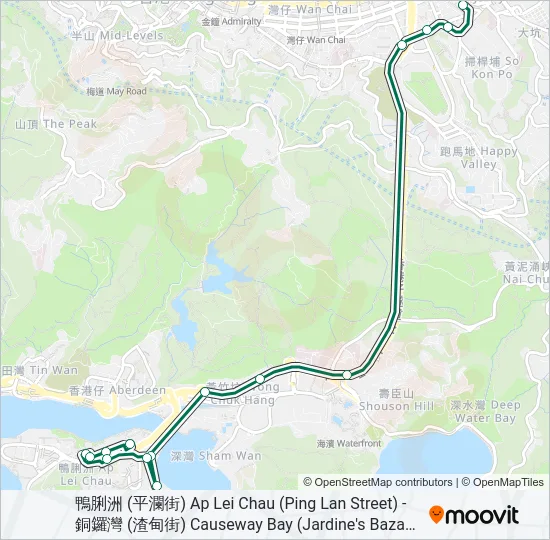 36X Bus Line Map